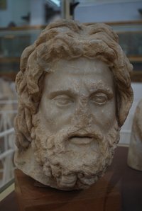Asklepioshoved fundet i tidlig kristen kirke - er det er portræt af Kristus?