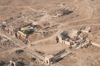 Luftfoto fra Gerasa med Artemistemplet og teatret